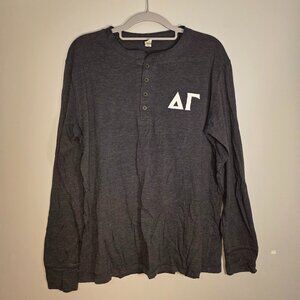 Delta Gamma Henley Long Sleeve T Shirt